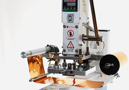 small hot foiling machine with gold foil